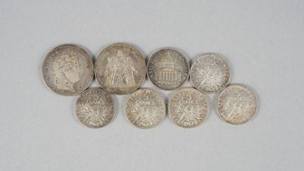8 Coins:
- Dupré. Hercules. 5 francs. 1873.
Weight