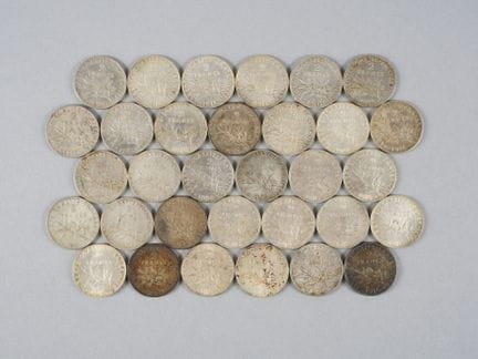 32 Coins. French Republic. The Sower. 2 Francs. 18
