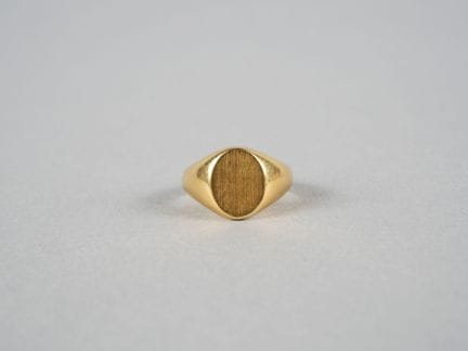 Anello signet in oro giallo 18 carati - 750 milles