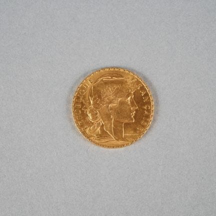 1 Gold Coin. Chaplain. French Republic. 20 Francs.