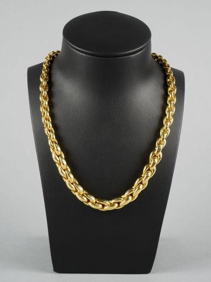 Collana in oro giallo 18 carati (750 millesimi) co
