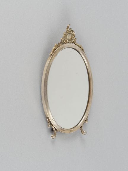 Specchio a figura intera con cornice in argento 80