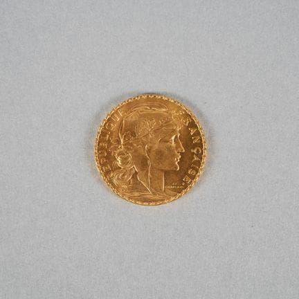1 Gold Coin. Chaplain. French Republic. 20 Francs.
