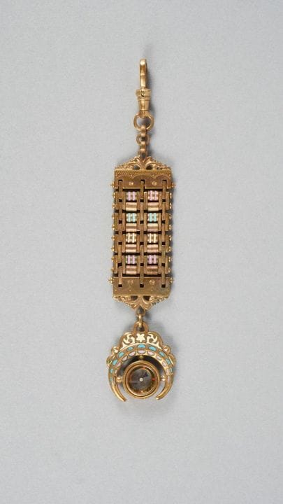 Gioiello da taschino o portaorologio in metallo in