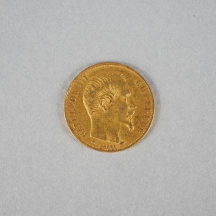 1 Gold coin. Bar. Emperor Napoleon III. 20 Francs.