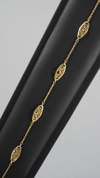 Bracciale in oro giallo 18 carati (750 millesimi) 