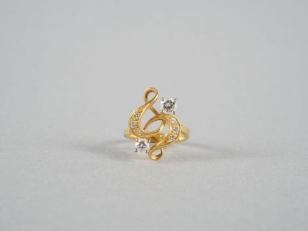 Anello in stile Art Nouveau in oro giallo 18 carat