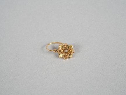 Beschädigte Dormeuse aus 18 Karat Gelbgold (750 Ta