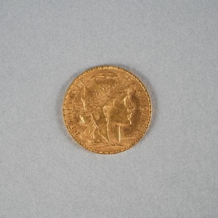 1 Gold Coin. Chaplain. French Republic. 20 Francs.