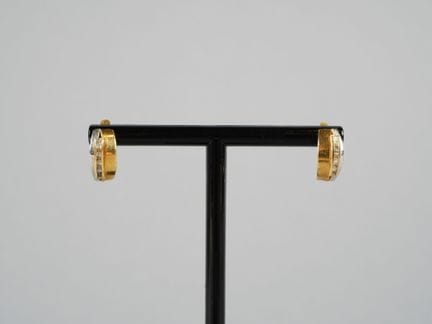 Ein Paar Ohrringe aus 18 Karat Gold (750/1000), be