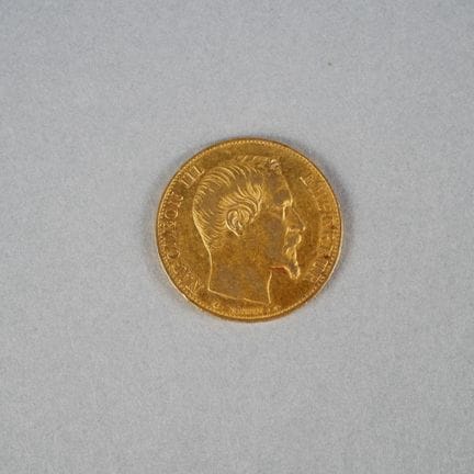 1 Gold coin. Bar. Emperor Napoleon III. 20 Francs.