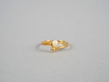 Anello “Tu ed io” in oro giallo 18 carati (750 mil
