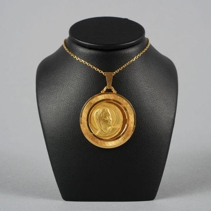 Medaglia religiosa in oro giallo 18 carati (750 mi