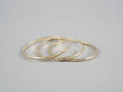3 bracciali o bracciali a giro realizzati in argen