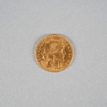 1 Gold Coin. Chaplain. French Republic. 20 Francs.