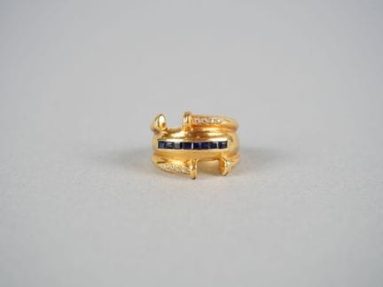 Anello in oro giallo 18 carati (750 millesimi) con