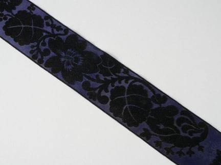 Nastro "Arlésienne" bicolore (nero e blu) con moti