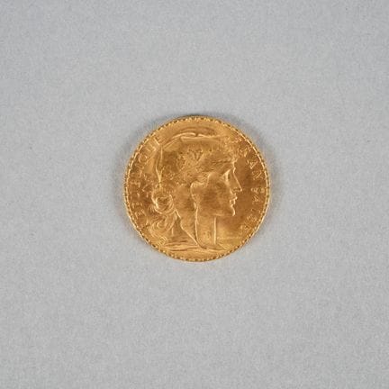 1 Gold Coin. Chaplain. French Republic. 20 Francs.