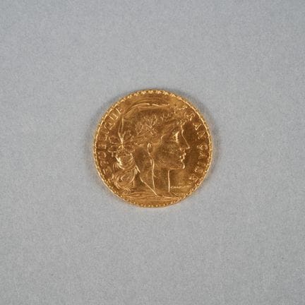 1 Gold Coin. Chaplain. French Republic. 20 Francs.