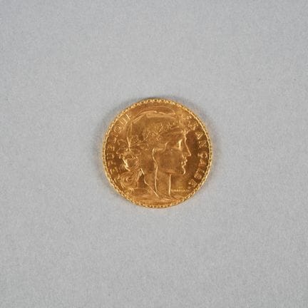 1 Gold Coin. Chaplain. French Republic. 20 Francs.
