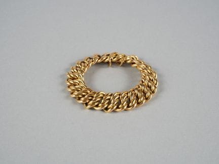 Armband aus 750er Gelbgold mit amerikanischem Glie