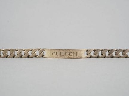 Bracciale a maglie in argento. Denominato "Guilhem