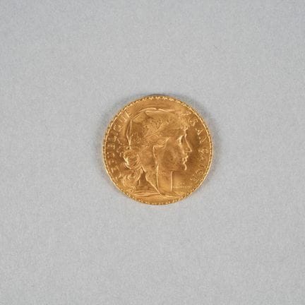 1 Gold Coin. Chaplain. French Republic. 20 Francs.