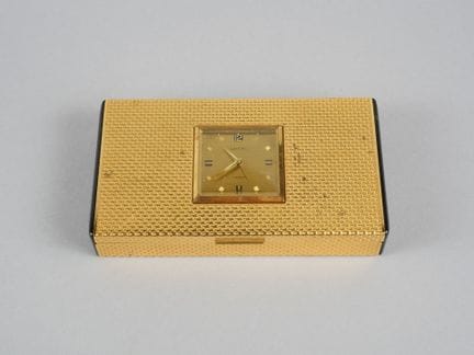 LANCEL. Scatola o cofanetto per sigari in metallo 