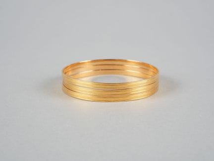 3 braccialetti a maglie in oro giallo 18 carati - 