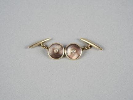 Coppia di gemelli in oro bianco 18 carati (750 mil