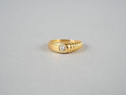 Anello a cerchio in oro giallo 18 carati (750 mill