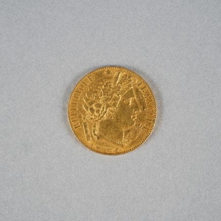 1 Gold Coin. Merley. French Republic. 20 Francs. 1
