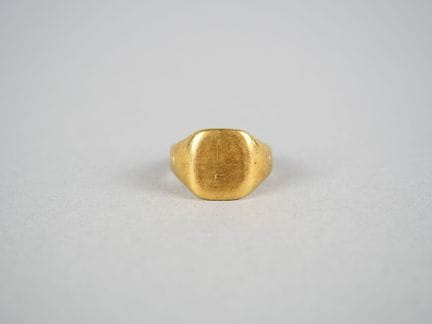 Anello signet in oro giallo 18 carati (750 millesi
