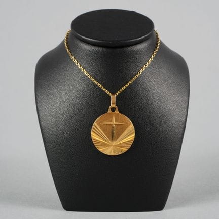 Religiöse Medaille aus 18 Karat Gelbgold (750 Taus