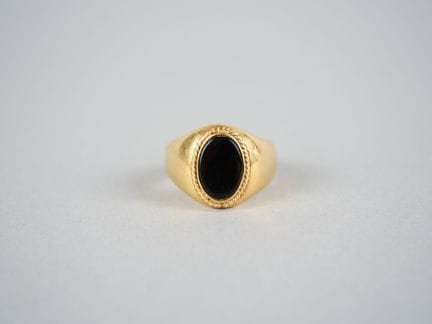 Anello signet in oro giallo 18 carati (750 millesi