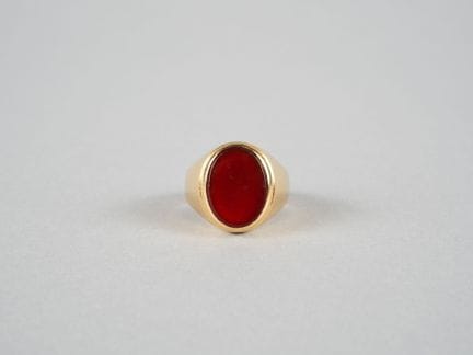 Anello signet in oro giallo 18 carati (750 millesi