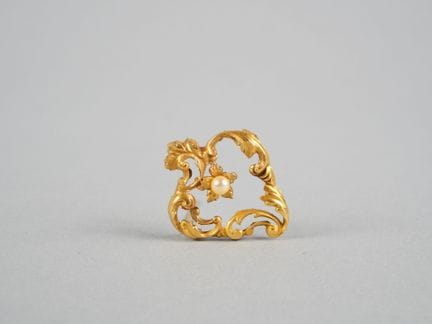 Spilla in oro giallo 18 carati (750 millesimi) con