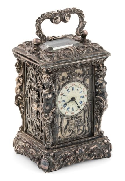 Orologio da viaggio in miniatura con astuccio orig