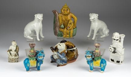 Sammlung von sechs Figuren und zwei Kännchen H 18 