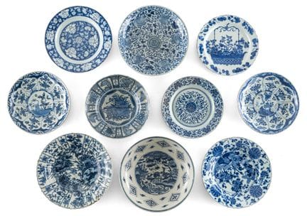 Sammlung von 10 chinesischen Platten und Schalen I