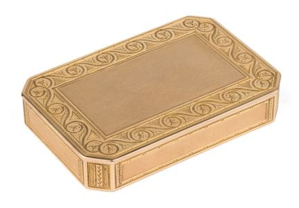 Tabatera. Probablemente Ginebra, hacia 1800.
Oro d