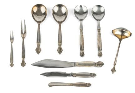 Georg Jensen Essbesteck für 12 Personen   94 Teile