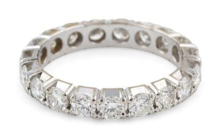 Memoire-Ring 750-Weißgold, Brillanten zus. ca. 1,8