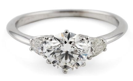 Ring    750-Weißgold. Brillant 1,17 ct, H, VVS2.  