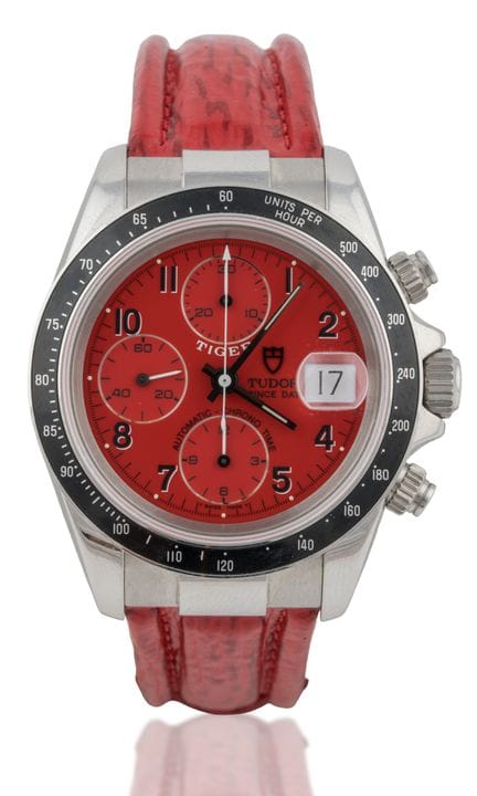 Tudor Tiger Prince men's wristwatch, Date, Red Dia