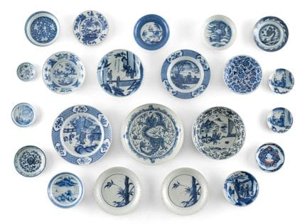 Sammlung von 22 Tellern und Platten China und Japa