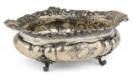 Large fruit bowl, Marken. 800 fineness. 17 x 45 x 