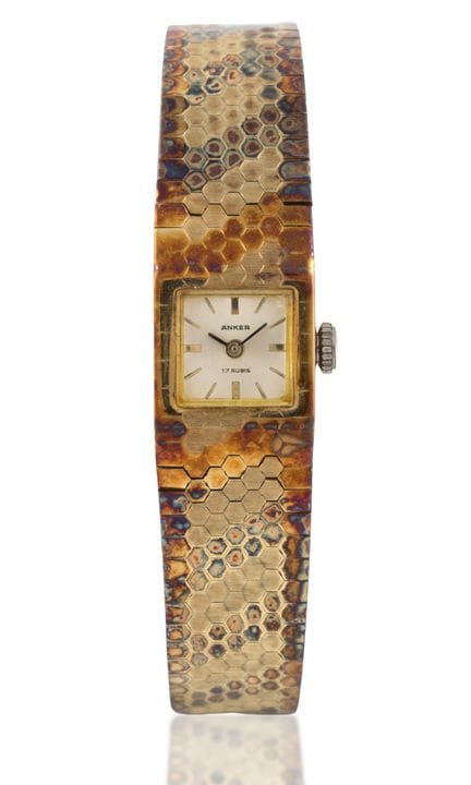 Women's wristwatch by Anker with a 585 gold case a