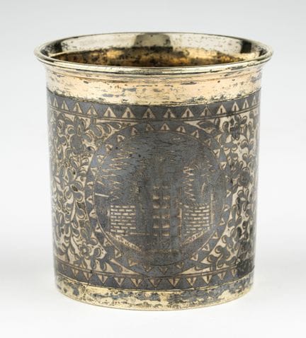 Tazza in niello di Gavrila Ustinov   Mosca 1850. D