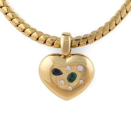 Collar con colgante en forma de corazón: 3,2 cm de